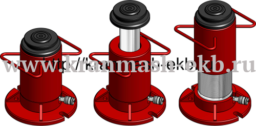 Домкраты грузовые с фиксирующей гайкой ДГ300П200Г