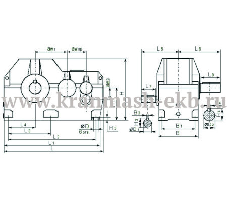 Редуктор 1Ц3Н 500 Редуктор 1Ц3Н 500