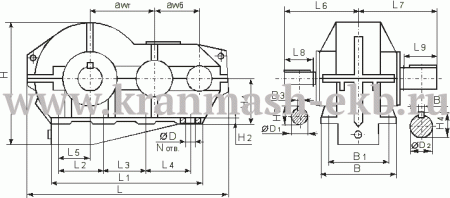 Редуктор Ц2У 315К Редуктор Ц2У 315К