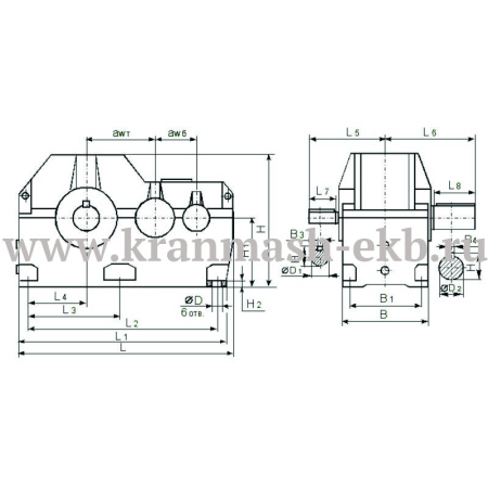 Редуктор 1Ц2Н 500 Редуктор 1Ц2Н 500