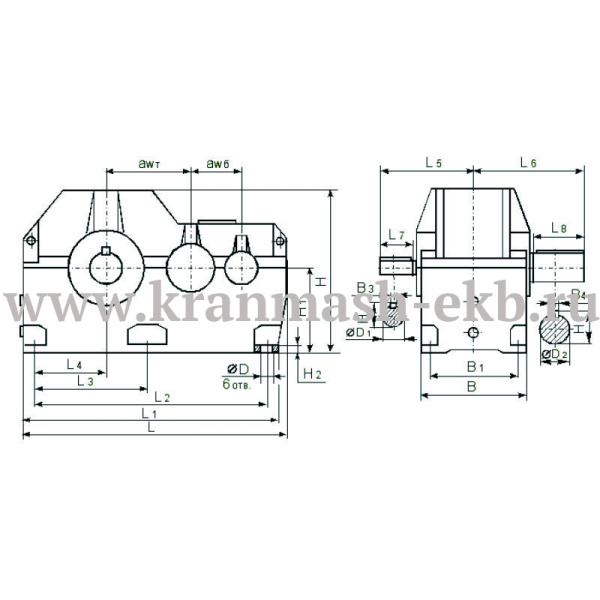 Редуктор 1Ц2Н 500 Редуктор 1Ц2Н 500