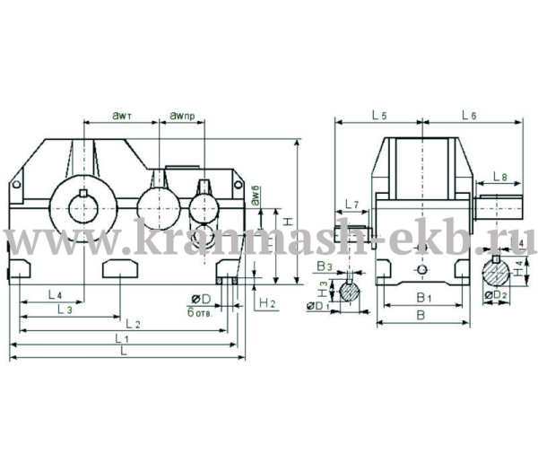 Редуктор 1Ц3Н 450 Редуктор 1Ц3Н 450